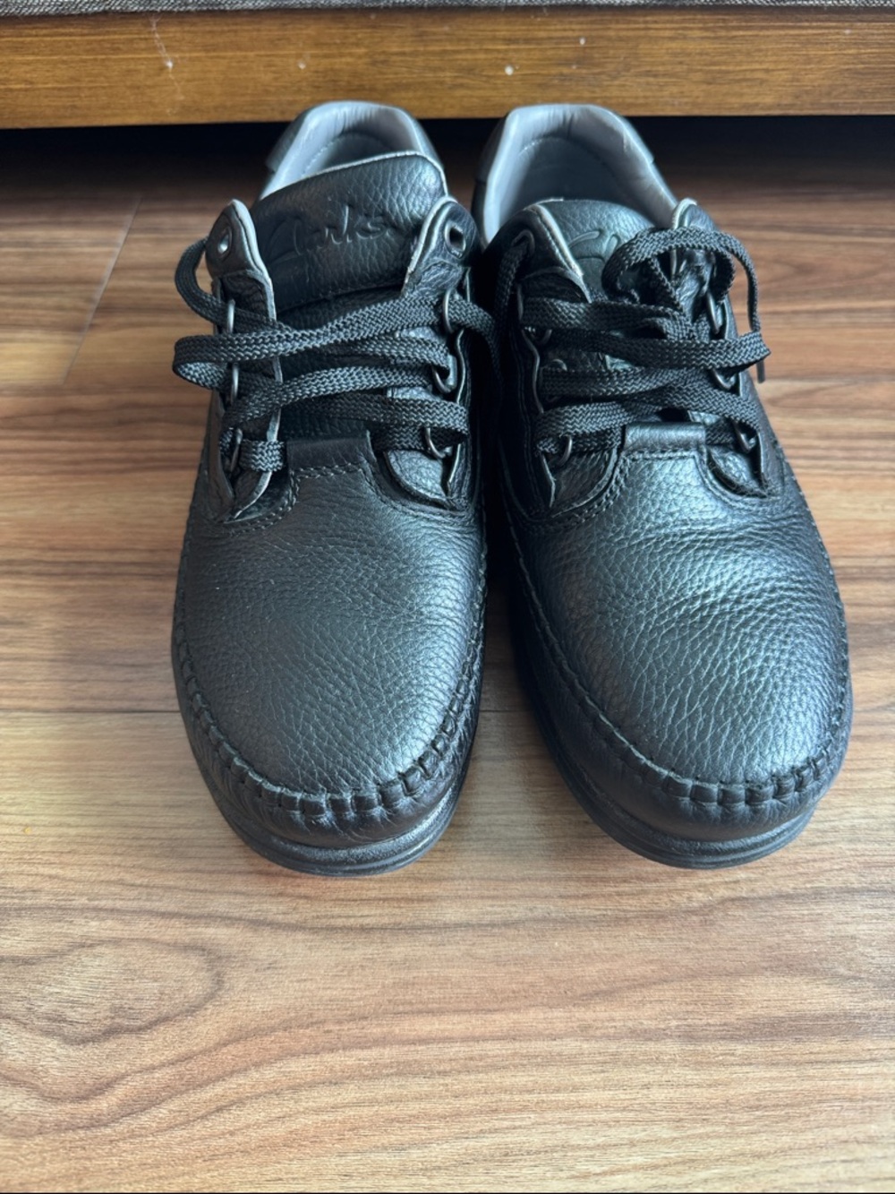 Clarks Men’s Black Pebble Leather Slip-On Style Loafers